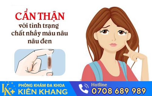 Chất nhầy màu nâu